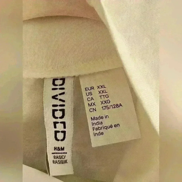 Divided by H&M Plus Ivory Cotton Cropped Mock Neck Long Sleeve Top Sz XXL NWT - Picture 8 of 12